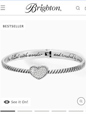 Celestia Heart Hinged Bangle